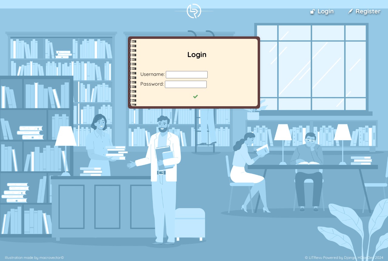 Capture d'écran de l'application LITRevu